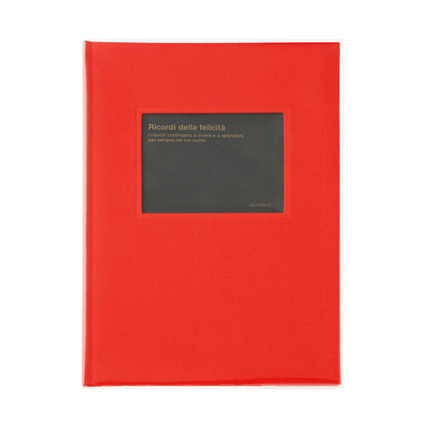 PD cloth-bound frame album (B5 size) Red