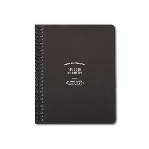 Ogami Notebook Professional_Wirebound: Black